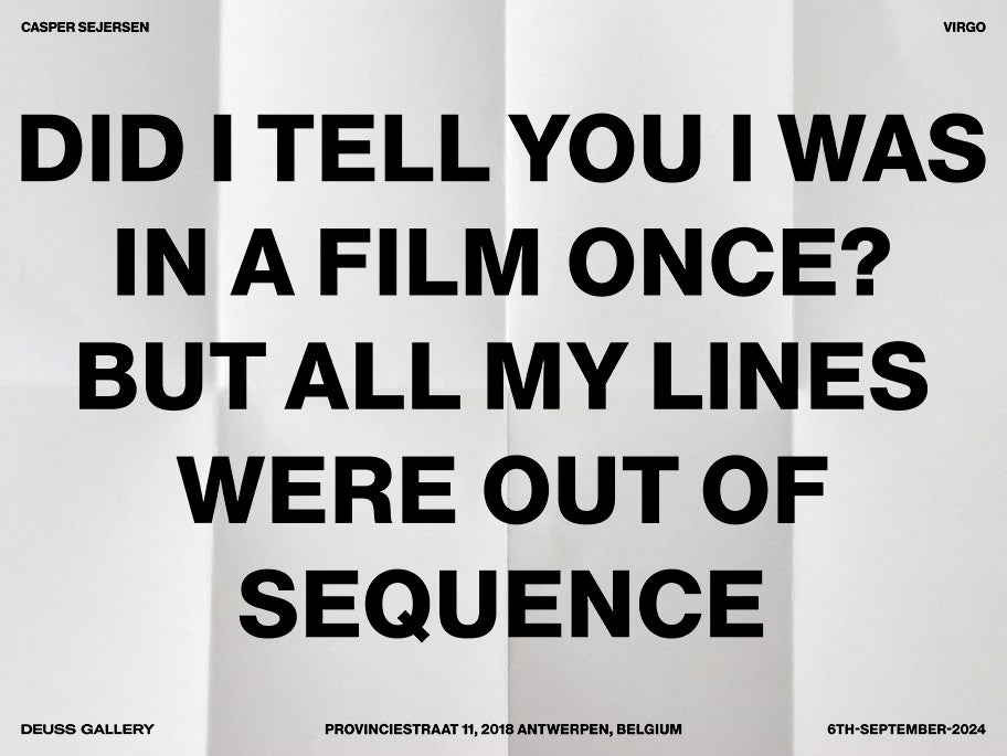 Poster “DID I TELL YOU I WAS IN A FILM ONCE?” by Casper Sejersen