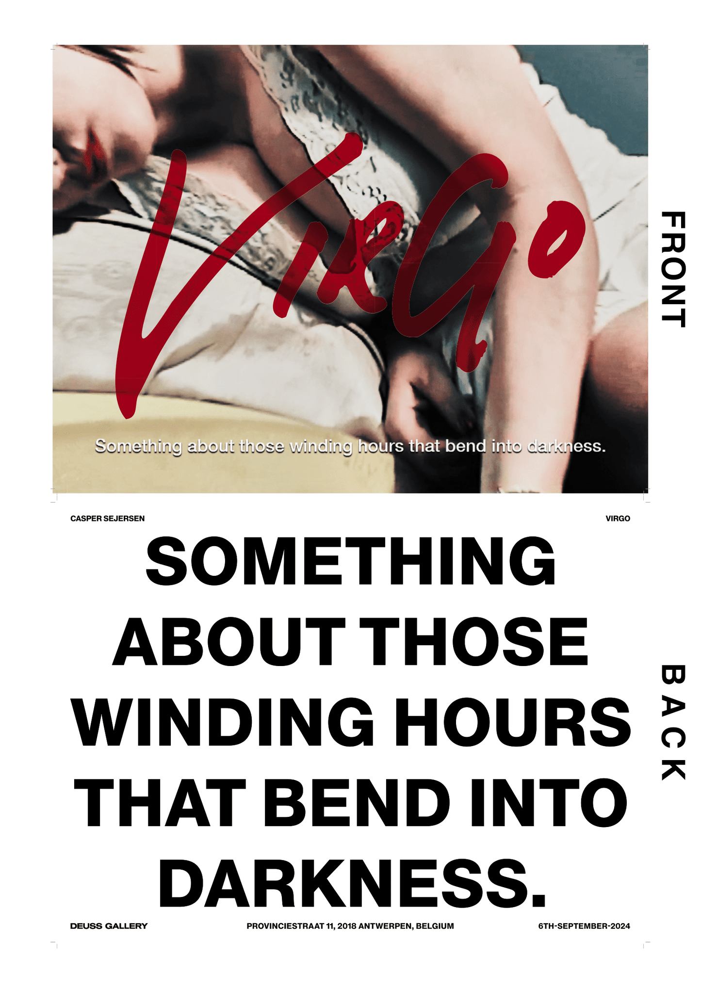 Poster “SOMETHING ABOUT THOSE WINDING HOURS...” by Casper Sejersen